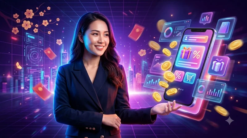 Kiểm tra điều kiện khuyến mãi Tết trên điện thoại bằng kính lúp