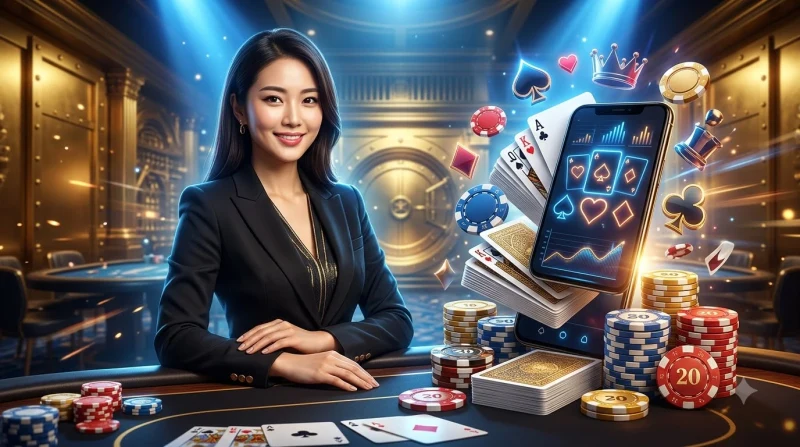 Minh họa trực quan thứ tự các tay bài Tây Poker từ thấp đến cao