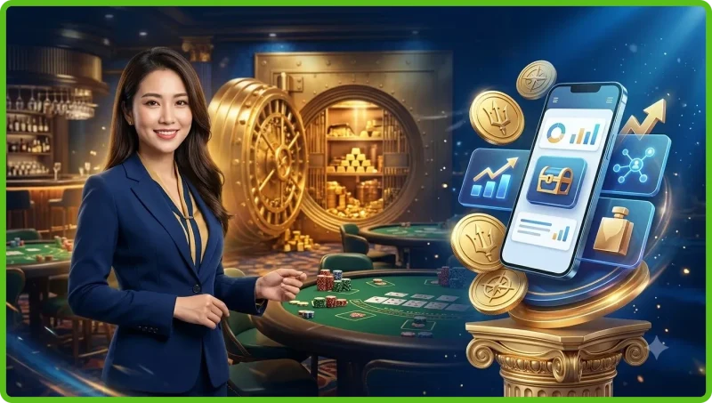 Người chơi tìm hiểu giao diện Chúa tể đại dương và quan sát đàn cá